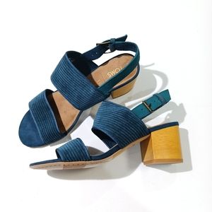 TOMS Blue Poppy Corduroy Sandal